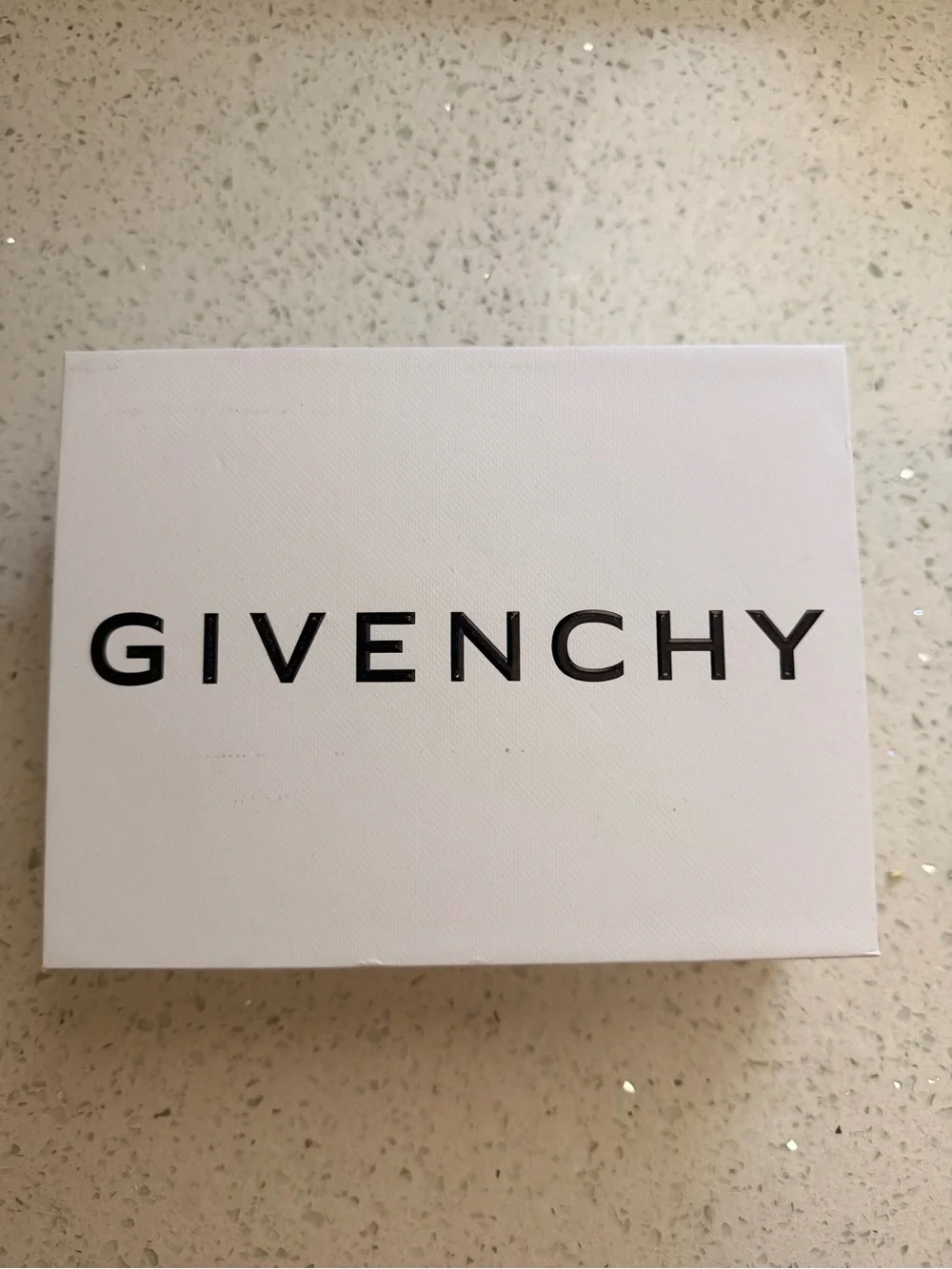 NWT Givenchy Black Leather Card Pocket Phone Case with Black-White Lanyard